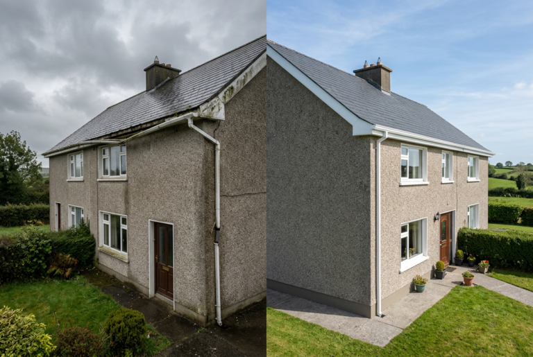 New guttering and downpipes, full property