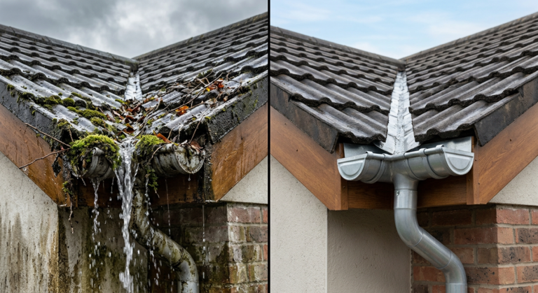 UPVC gutter replacement, roofline restored